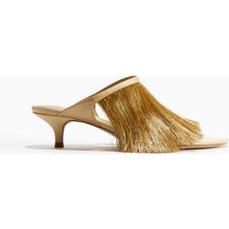 H&M Gul Sandaletter Med Fransar - Ljusbeige