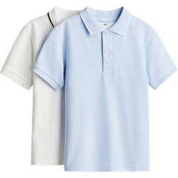 H&M Polo Shirts 2-pack - Light Blue/White (1119686006)