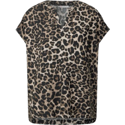 Street One Leopard Pattern Blouse - Black