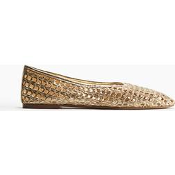 H&M Ballerinaskor I Strå - Guld