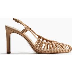 H&M Slingbacks Med Klack Och Knytdetalj - Beige