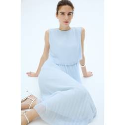 H&M MAMA Plissiertes Stillkleid Blau XL