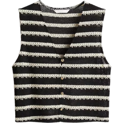 H&M Textured Jersey Waistcoat - Black