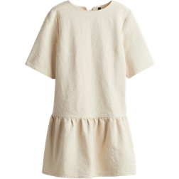 H&M Ties Denim Dress - Light Beige