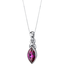 Ruby And Oscar Vitality Celtic Pendant Necklace - Silver/Ruby