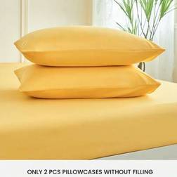 Shein 2 Pcs Set Premium Brushed Microfiber Envelope Pillowcases Set Pillow Case Yellow