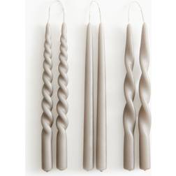 H&M 6-Pack Taper Candles Brown Candle