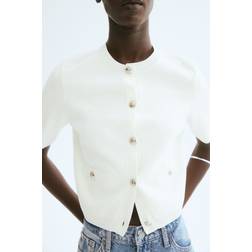 H&M Finstrikket Cardigan - Hvid