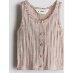 H&M Girls Pointelle Jersey Vest Top - Pink