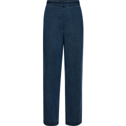 Mos Mosh Balia Tenly Straight Trousers - Mid Blue