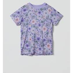 Polarn O. Pyret Meadow Print Kids T-Shirt - Purple