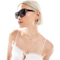 New Look Oversized Runde Solbriller - Brun