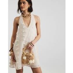 River Island Womens Beige Raffia Flower Basket Bag - Beige