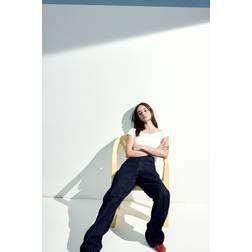 H&M Ribbed Boat-Neck Top - White