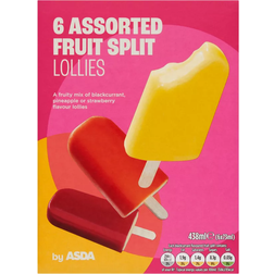 Asda Assorted Fruit Splits Lollies 7.3cl 6pcs 1pack