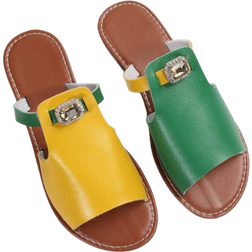 Shein Womens Fashionable Casual Beach Sandals With Colorful Inserts And Sparkling Details