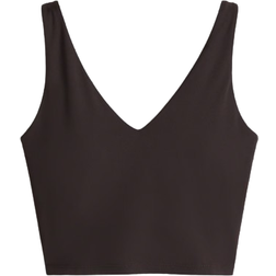 H&M Light Support Yoga Bra with SoftMove - Dark Brown