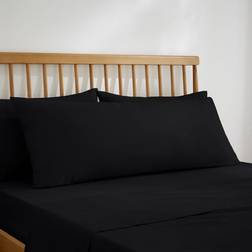 Dunelm Pure Pillow Case Black (90x48cm)