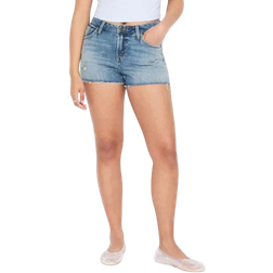 Wild Fable Women's Mid Rise EasyRigid Cut Off Denim Shorts - Medium Wash