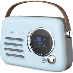Madison Madison Retro Radio med Bluetooth FM och DAB Ljusblå