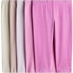H&M Cotton Capri Leggings 5-Pack - Pink