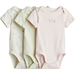 H&M Cotton Envelope Neck Bodysuits - Pink
