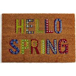 Dunelm Hello Spring Coir Doormat MultiColoured Multicolour 40x60cm