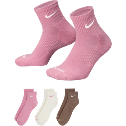 Nike Everyday Plus Cushioned Training Ankle Socks 3-pack - Multi-Color
