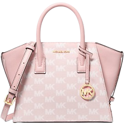 Michael Kors Avril Small Signature Logo Jacquard Satchel - Powder Blush