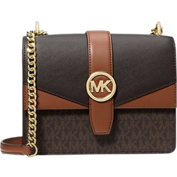 Michael Kors Tasche Bag Greenwich Sm Flap Xbody Umhängetasche - Light Braun
