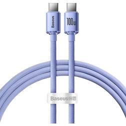 Baseus Crystal Shine 100W USB C - USB C M-M Purple 1.2m