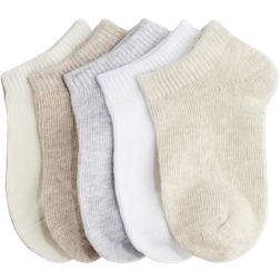 H&M Baby 5-Pack Trainer Socks - Ljusgrå/Vit