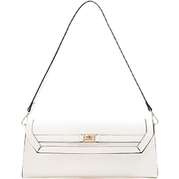 River Island Faux Leather Clutch Bag - Cream
