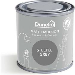 Dunelm Matt Emulsion Wall Paint Steeple Grey 0.1L