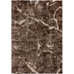 Dunelm Glacier Luxury Marble Shaggy Rug Brown, Natural 160x230cm