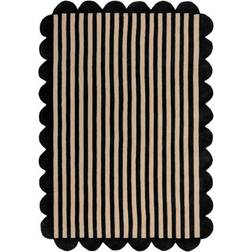 Dunelm Milo Scallop Wool Rug Monochrome Beige, Blue 160x230cm