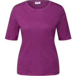 Cecil Basic Ribbed T-shirt - Anemone Pink