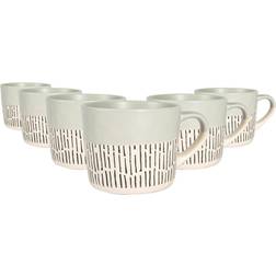 Nicola Spring Ceramic Dipped Dash Mug 45cl 6pcs