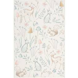 Dunelm Woodland Animals Washable Multicolour 80x120cm