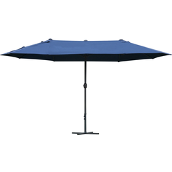 OutSunny Double-sided Sun Umbrella Canopy - Blue 460cm
