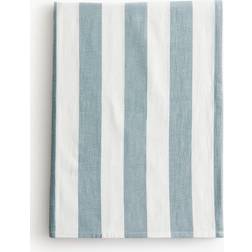 H&M Patterned Cotton 140x240 Tablecloth White, Blue (240x140cm)