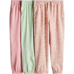 H&M Girls 3-Pack Joggers - Pink