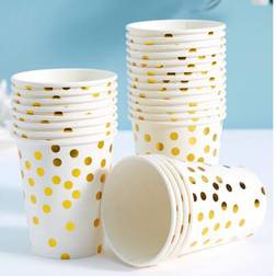Shein 9oz Foil Polka Dot Paper Cups 10/25pcs