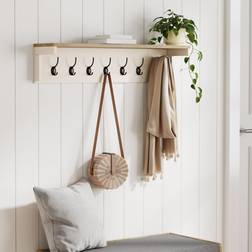 VonHaus Ash Hall Wall 7 Wall Mounted Rack 18 cm H X 80 cm W X 17 cm D Coat Hook