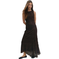 Gina Tricot Lace Midi Dress - Brown
