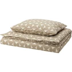 IKEA Ängsnejlika Sengetøj 140x200 60x70 cm Gråbeige/Råhvid Dynebetræk