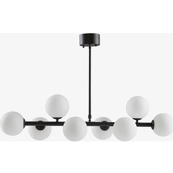 Jotex Ekman Matte Black/Opal Glass Pendel ∅ 13cm