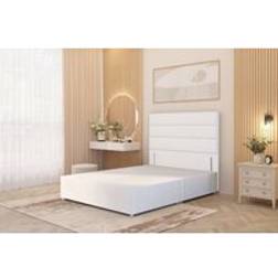 Somnior Chambery Divan Frame with 54 Floor Standing Headboard Plush Velvet Small Double Adjustable Bed