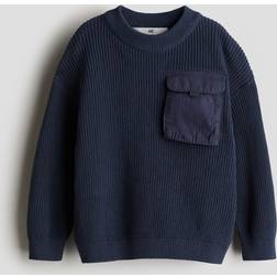 H&M Boys Flap-Pocket Jumper - Blue