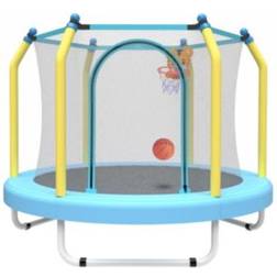 Streamdale Furniture 55-Inch Trampoline for Kids Indoor and Outdoor Small Toddler Trampoline with Basketball Hoop